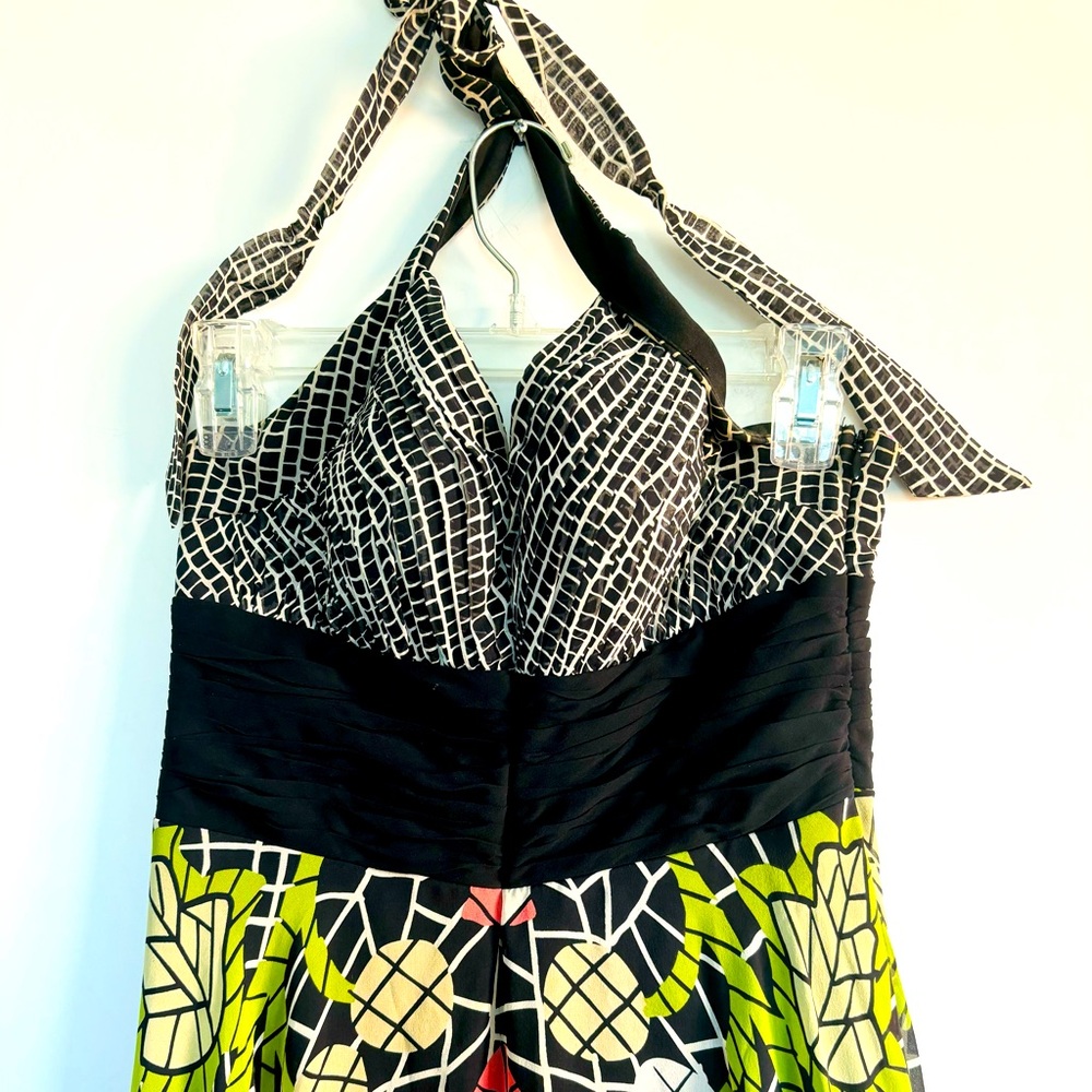 Sangria 100% Silk Halter Dress